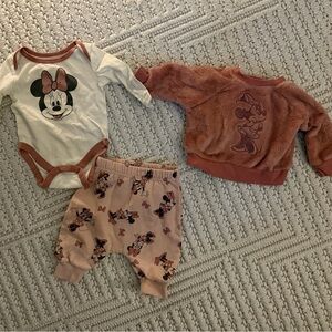Disney Minnie Mouse Pink Baby Outfit